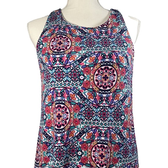 Cupio Women's Racerback Mandala Print Sleeveless Swing Dress Boho Size M - Picture 2 of 11